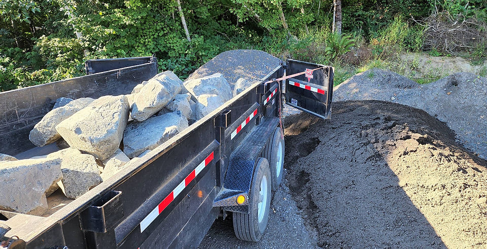 Excavator on a job site